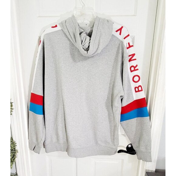 Born Fly Womens Gray Pullover Hoodie Streetwear Sweatshirt Long‎ Sleeve Size 3X - Picture 4 of 10